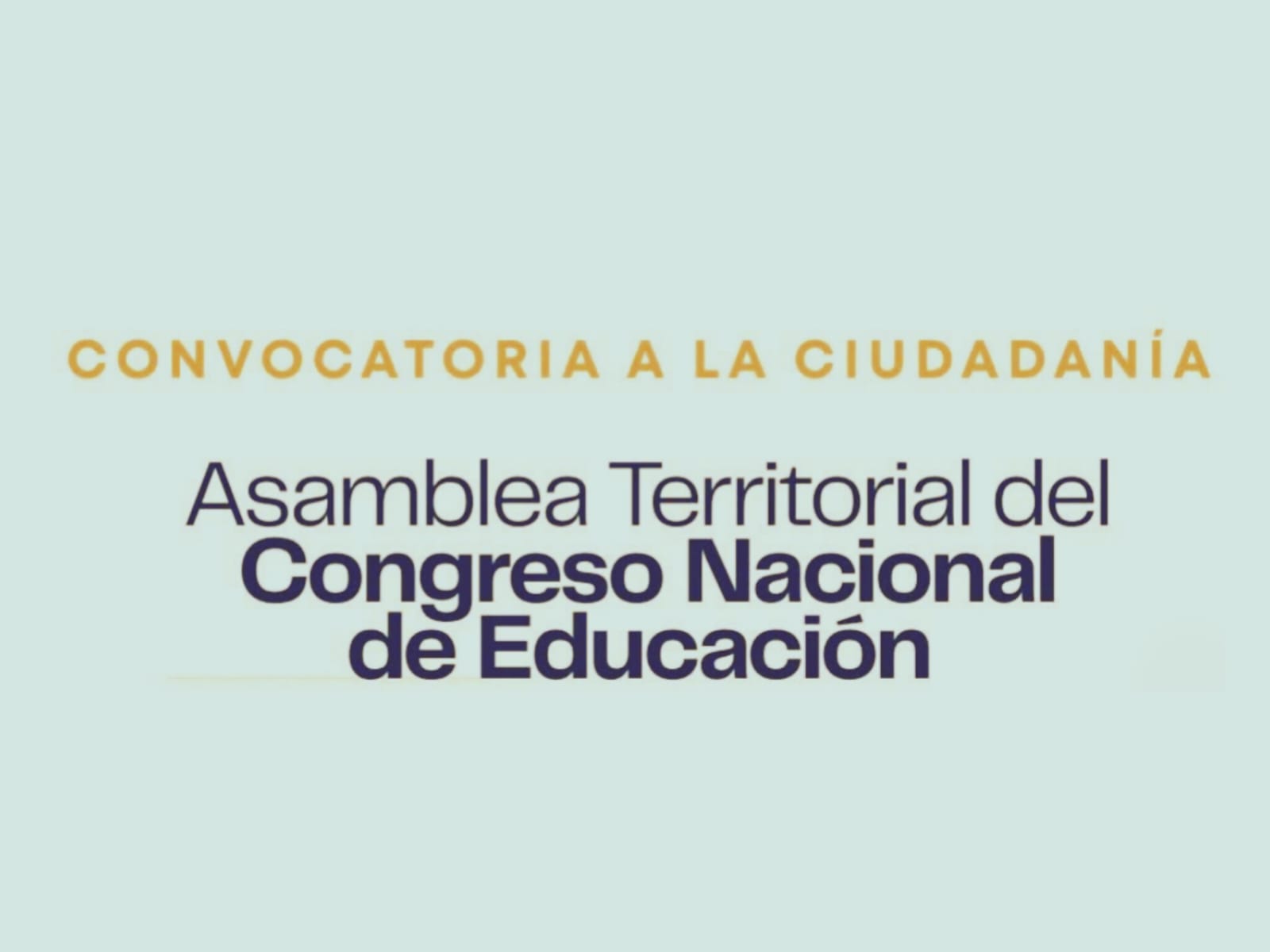 Asamblea Territorial en el marco del Congreso de la Educación